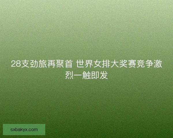 28支劲旅再聚首 世界女排大奖赛竞争激烈一触即发