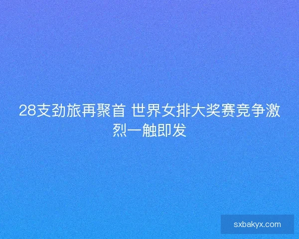 28支劲旅再聚首 世界女排大奖赛竞争激烈一触即发